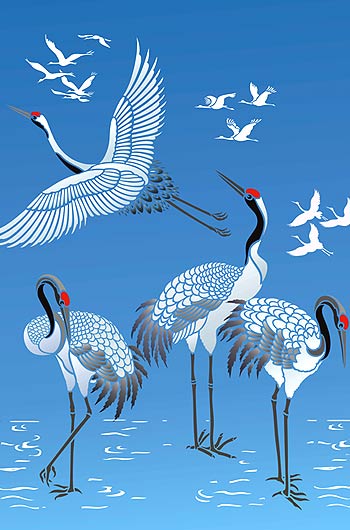 All Japanese Cranes Theme Pack Stencil