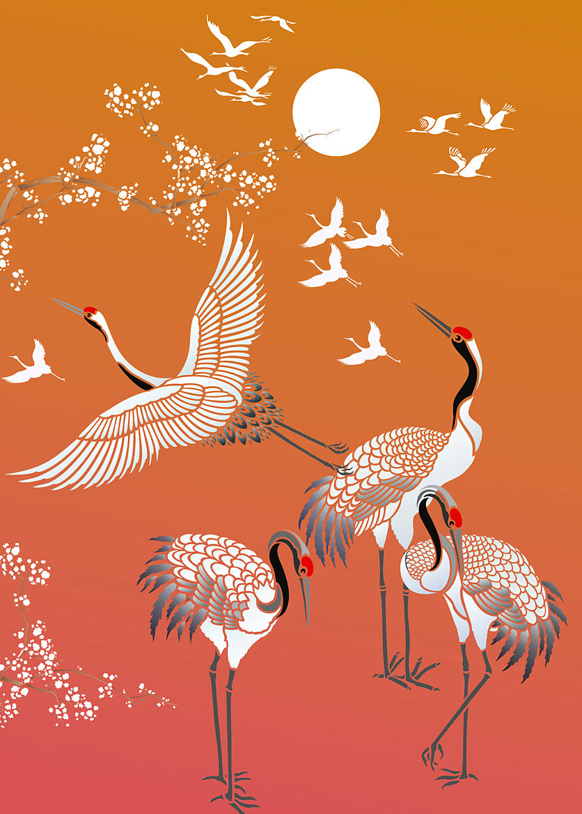 All Japanese Cranes Theme Pack Stencil