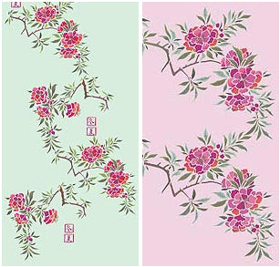 Large Chinese Azalea Flower Stencil