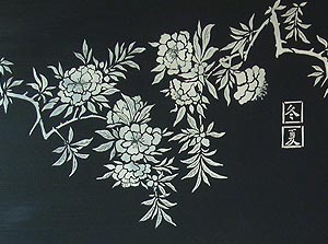 Chinese Azalea Flower Stencil