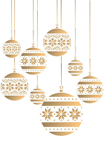 Christmas Bauble Theme Pack Stencil