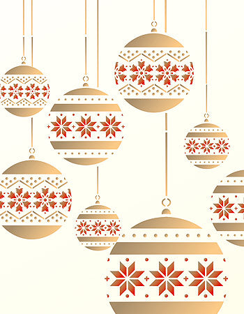 Christmas Bauble Theme Pack Stencil