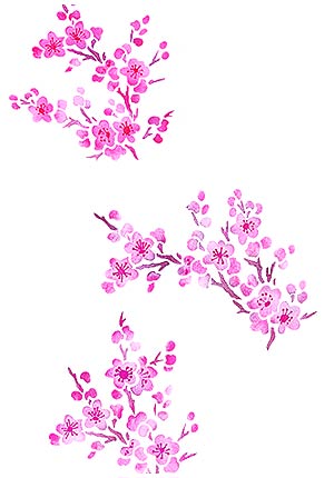 Small Blossom Clusters Stencil