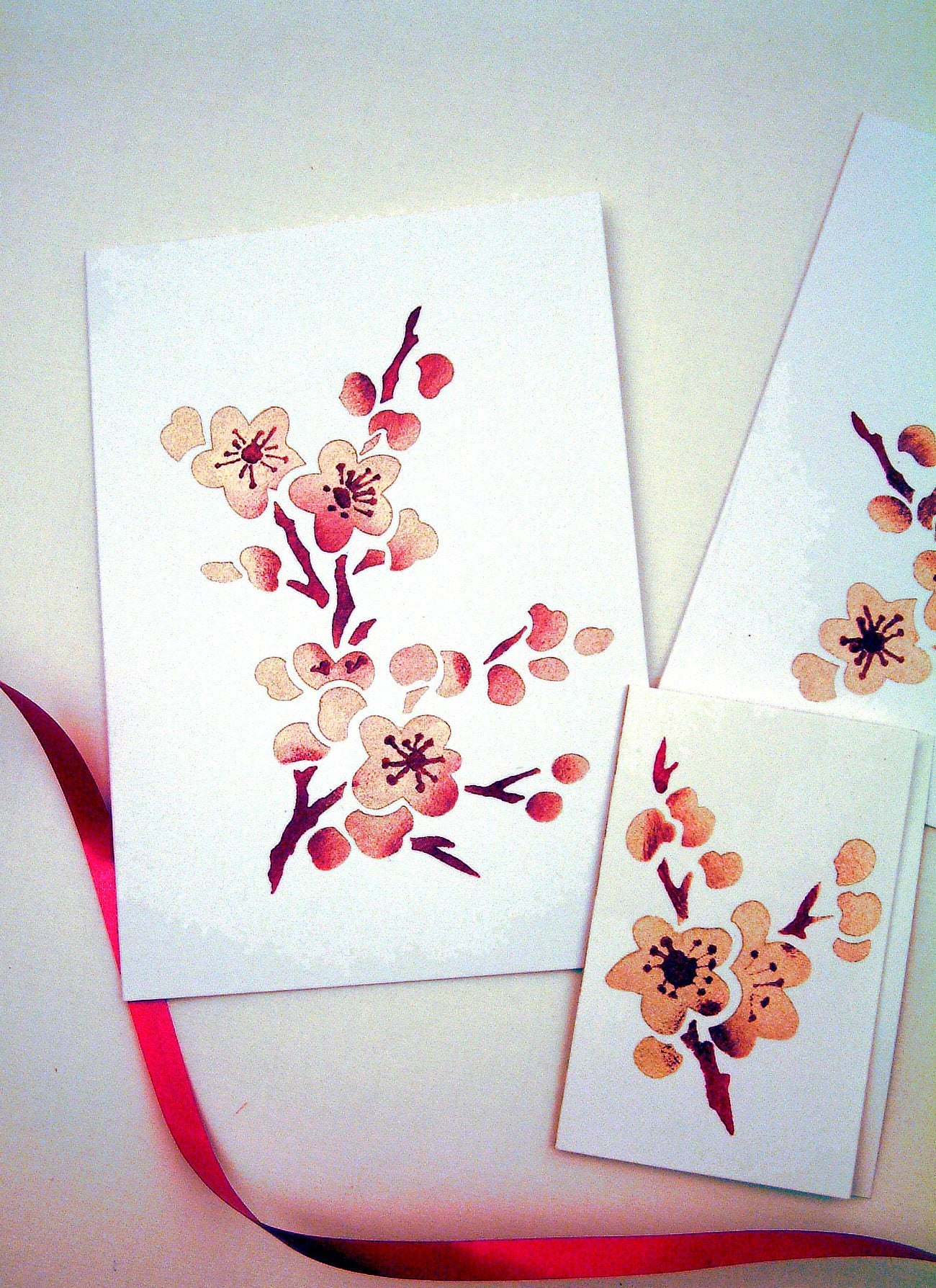 Small Blossom Sprigs Stencil