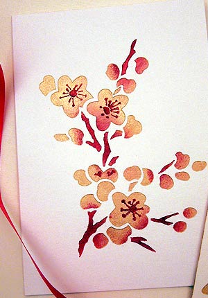 Small Blossom Sprigs Stencil