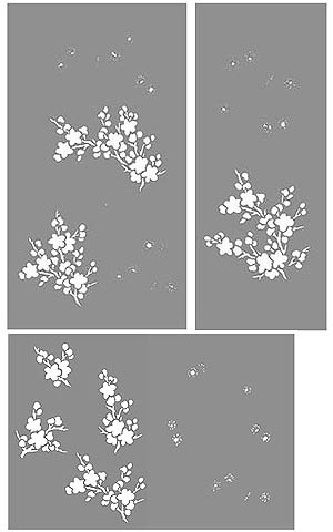 Small Blossom Theme Pack Stencil