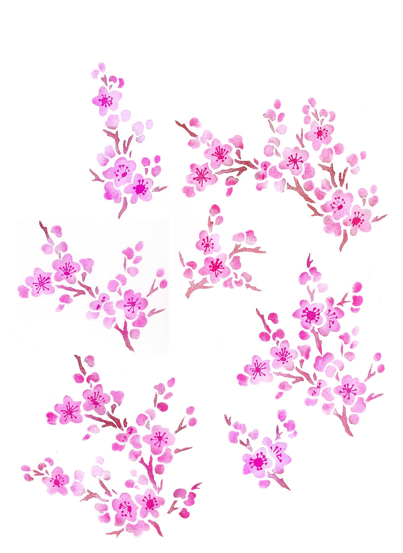 Small Blossom Theme Pack Stencil