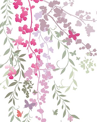 Flower Silhouettes Theme Pack Stencil