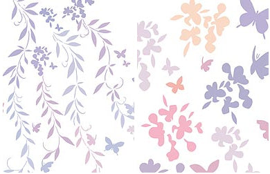 Flower Silhouettes Theme Pack Stencil