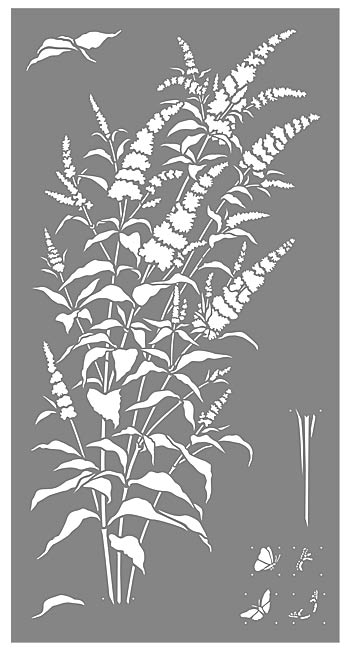 Buddleia Butterfly Bush Stencil