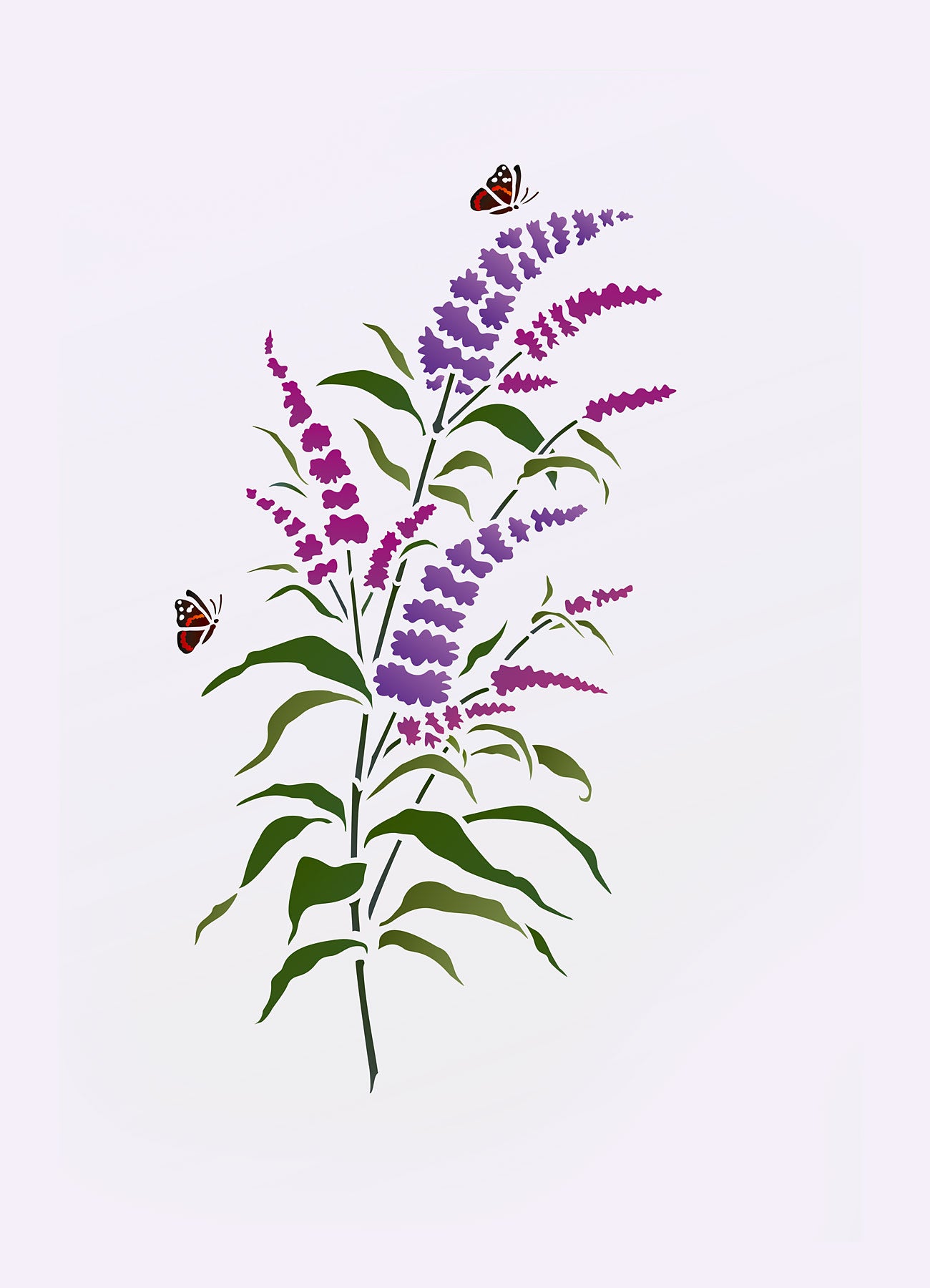 Little Buddleia Stencil