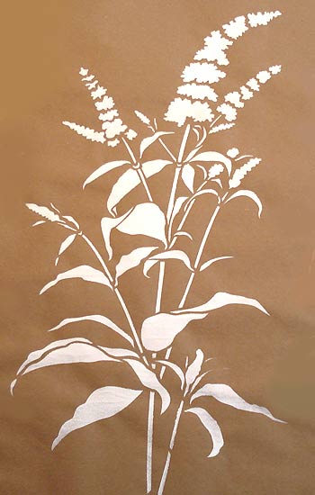 Buddleia Stem Stencil