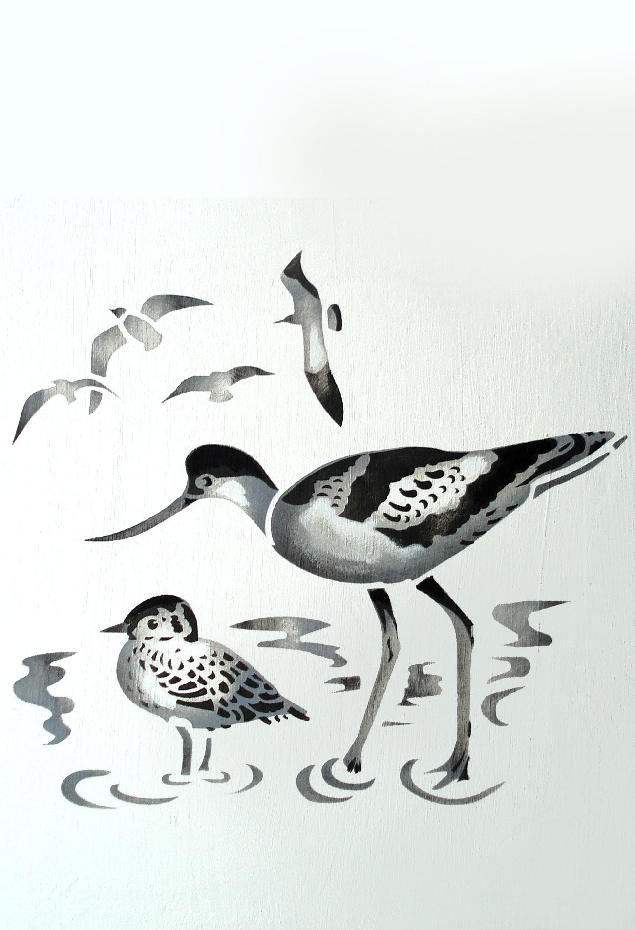 Coastal Birds Stencil 1