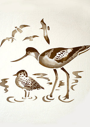 Coastal Birds Stencil 1