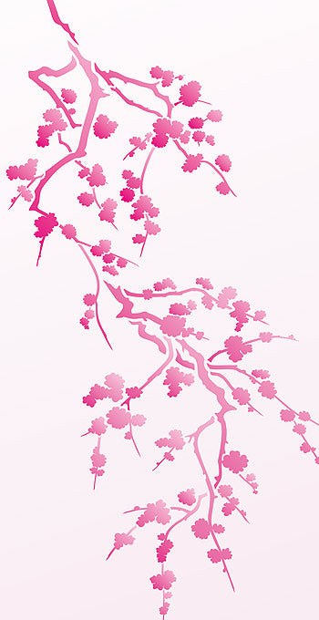 Cherry Blossom Silhouette Stencil 1