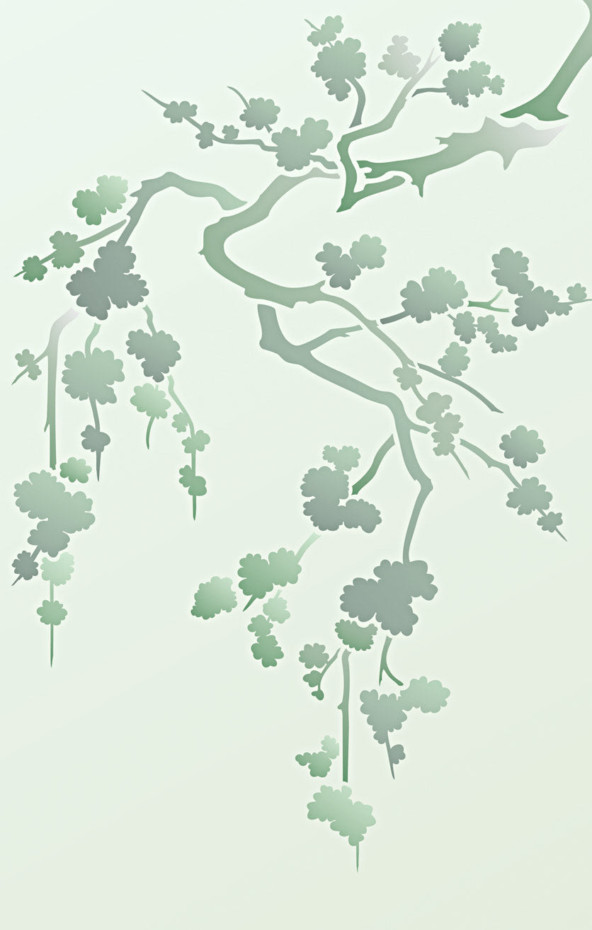 Cherry Blossom Silhouette Stencil 3