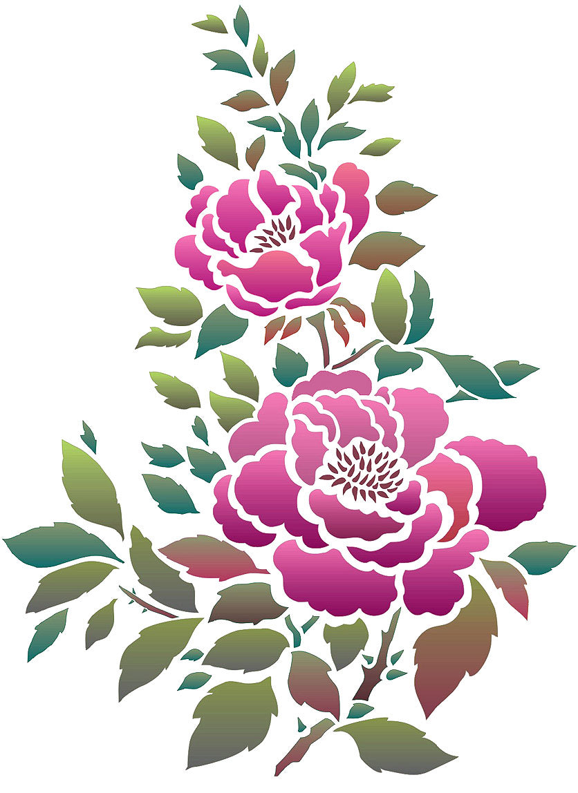 China Rose Theme Pack Stencil