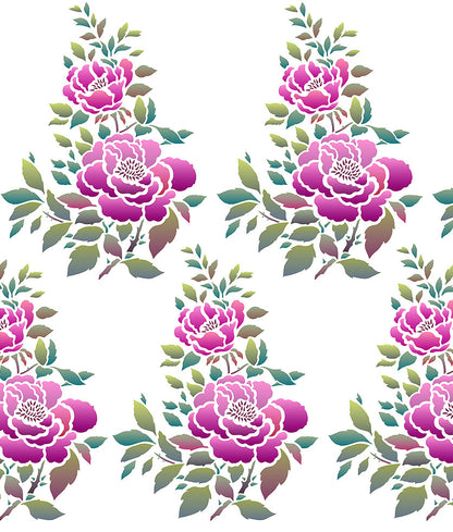 China Rose Theme Pack Stencil