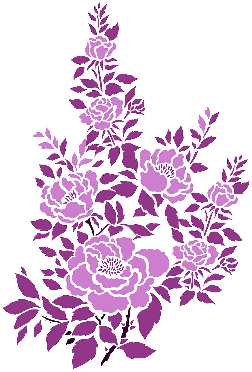 China Rose Theme Pack Stencil