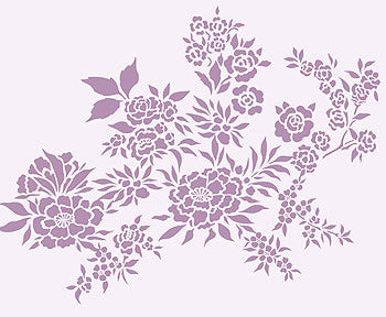 Chinese Flowers Theme Pack Stencil