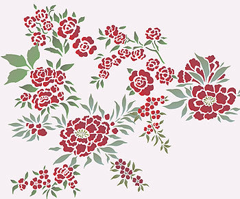 Chinese Flowers Theme Pack Stencil