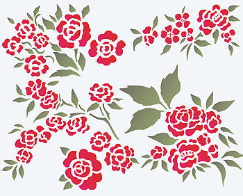 Chinese Flowers Theme Pack Stencil