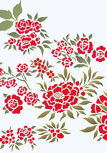 Chinese Flowers Theme Pack Stencil