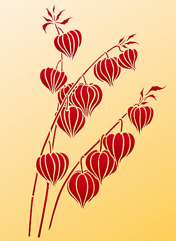 Large Chinese Lantern Stencil