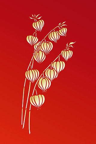 Little Chinese Lantern Stencil