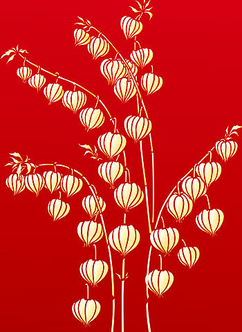 Chinese Lantern Stencil