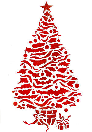 Small Christmas Tree Stencil