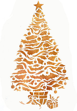 Small Christmas Tree Stencil