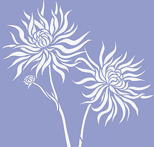 Chrysanthemum Flower Stencil 2