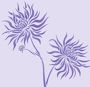 Chrysanthemum Flower Stencil 2