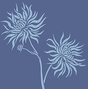 Chrysanthemum Flower Stencil 1