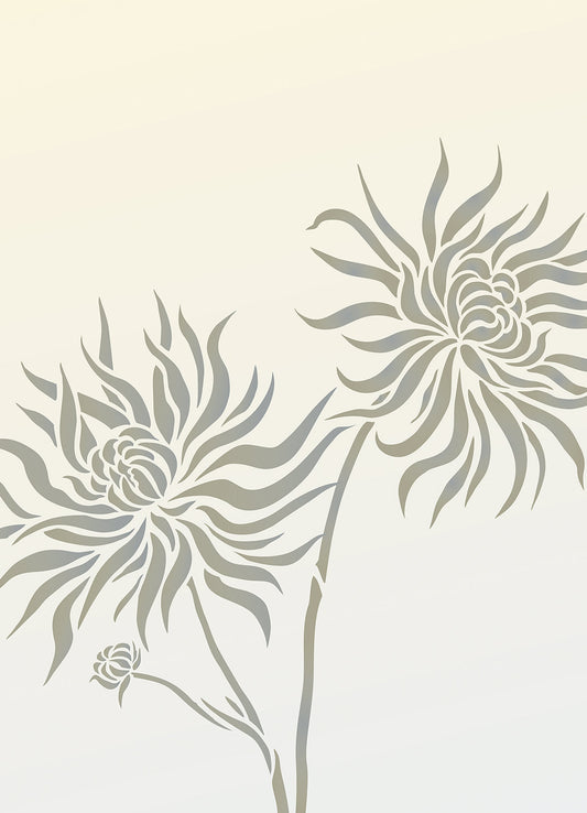 Chrysanthemum Flower Stencils 1 & 2