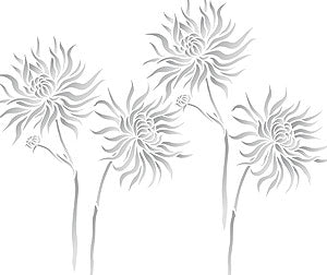 Chrysanthemum Flower Stencil 2