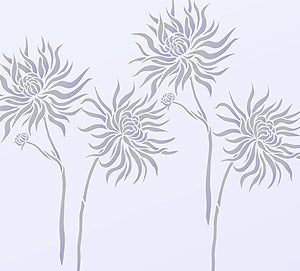 Chrysanthemum Flower Stencil 1