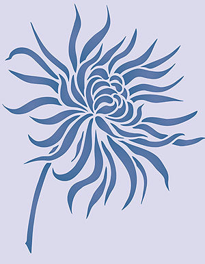 Chrysanthemum Flower Stencil 1