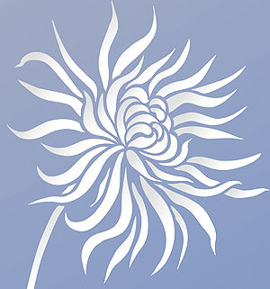 Chrysanthemum Flower Stencil 1