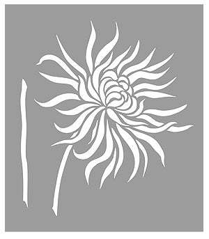 Chrysanthemum Flower Stencil 1