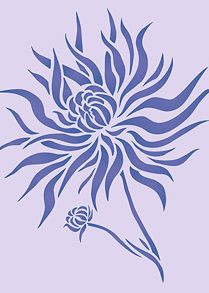 Chrysanthemum Flower Stencil 2