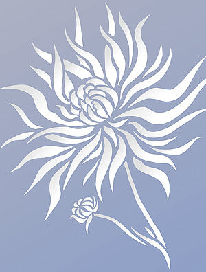 Chrysanthemum Flower Stencil 2