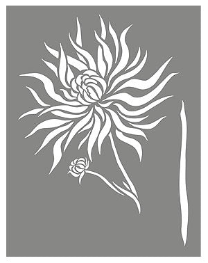 Chrysanthemum Flower Stencil 2