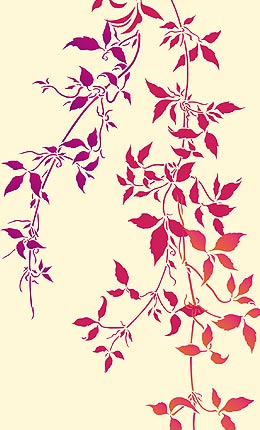 Trailing Clematis Leaves Theme Pack Stencil