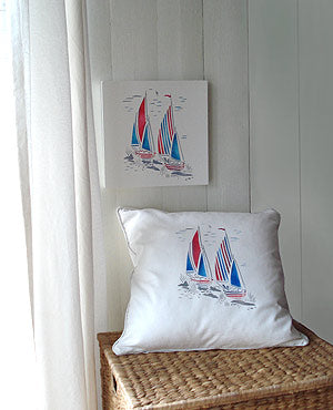 Toile Sail Boats Stencil