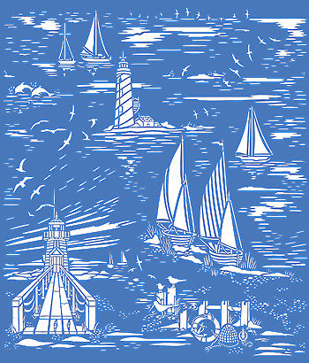 Coastal Toile Stencil