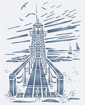 Toile Lighthouse Stencil