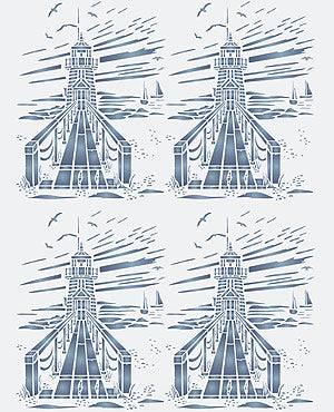 Toile Lighthouse Stencil