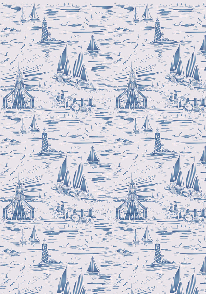 Coastal Toile Stencil